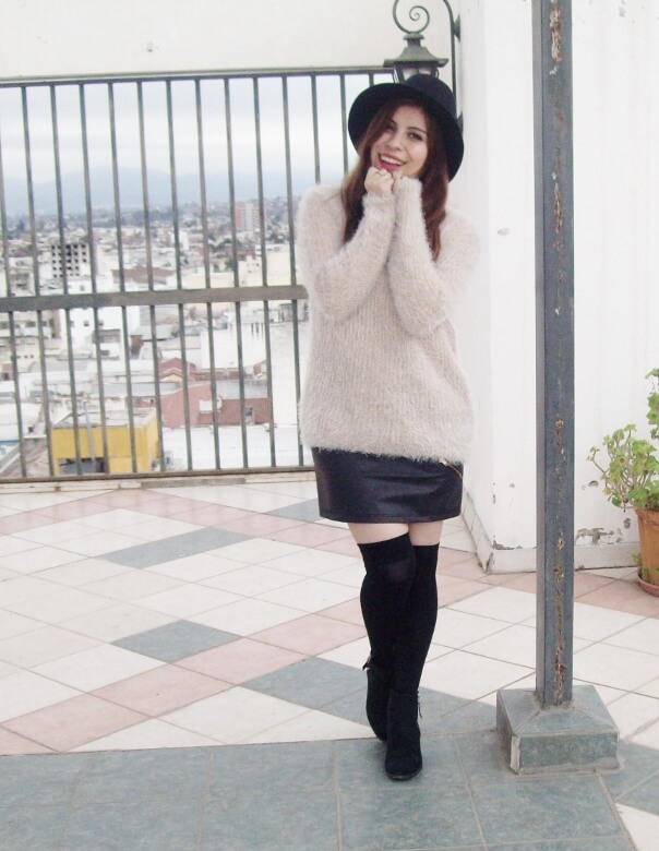 fluffy-cream-sweater-faux-leather-skirt-mini-thigh-high-stockings-fall-winter2015-streetstyle14