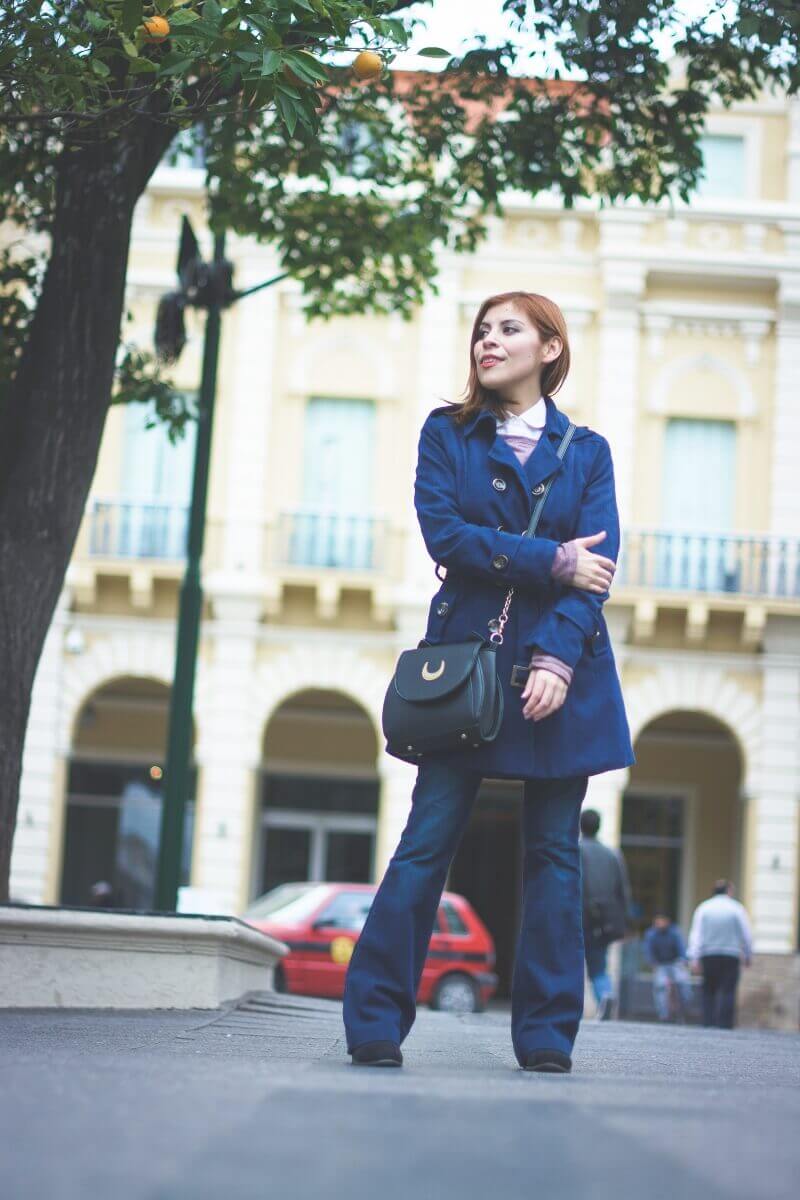 lightinthebox blue coat flare jeans deborah ferrero salta streetstyle style by deb