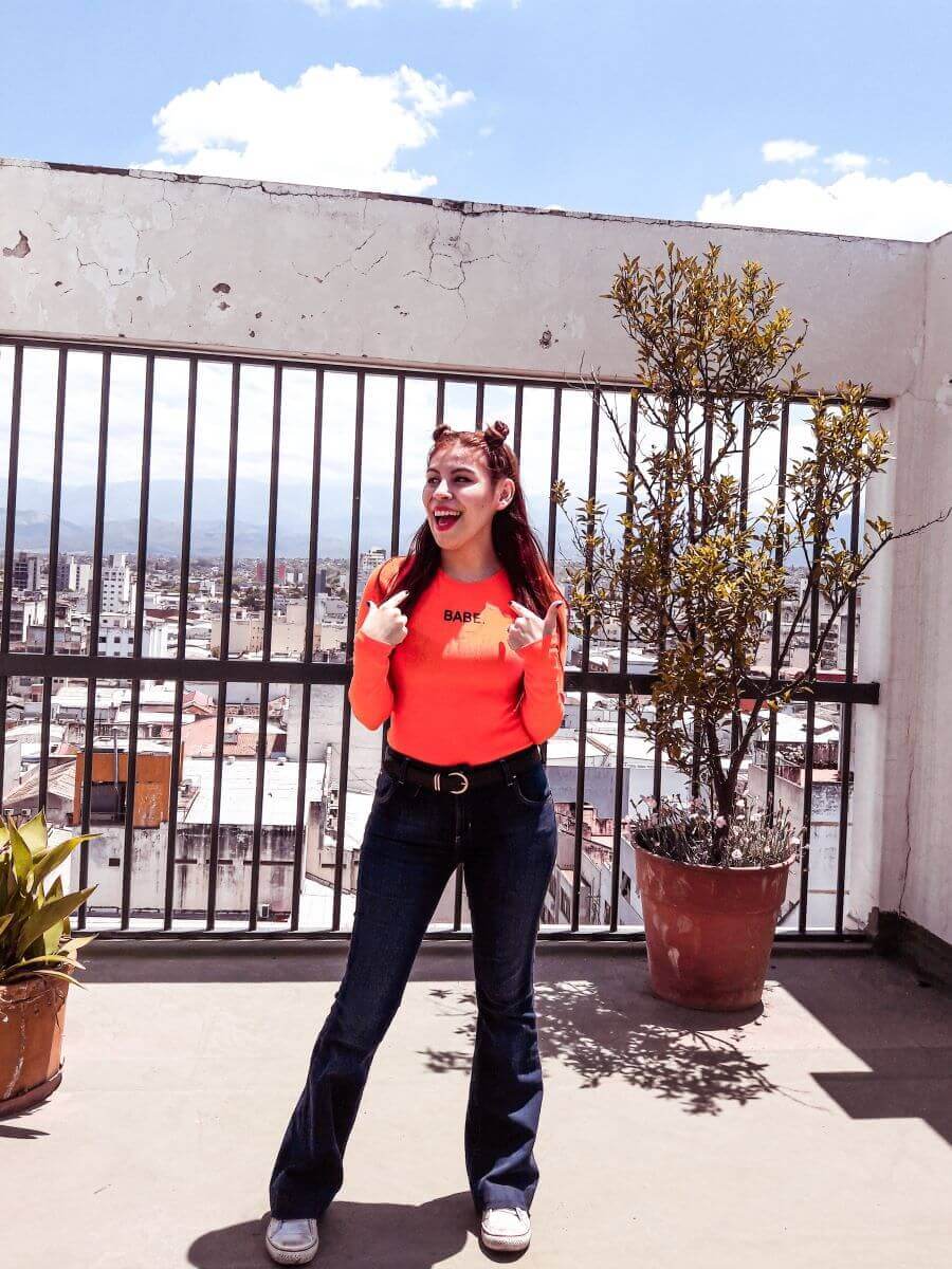 babe orange bodysuit by oeyes deborah ferrero blogger argentina salteña