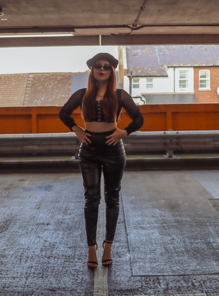 deborah ferrero wearing femmeluxe all black outfit for style by deb