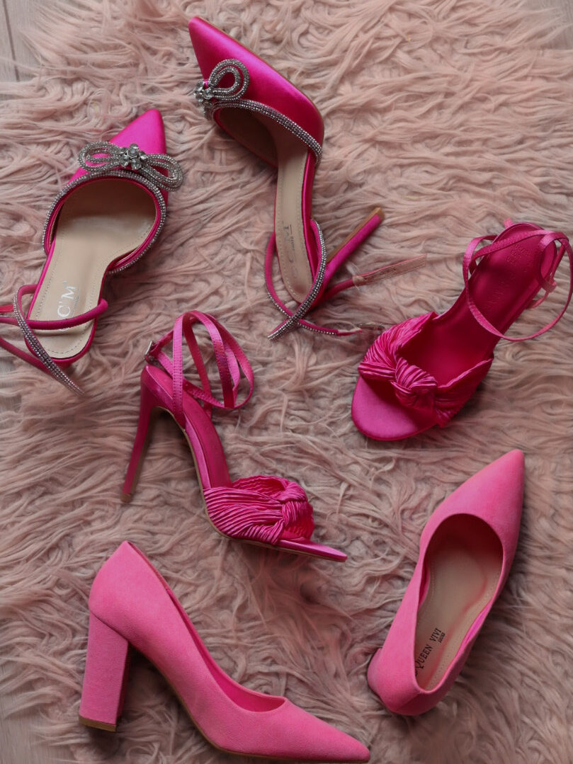 pink shoes barbiecore flatlay deborah ferrero stylebydeb